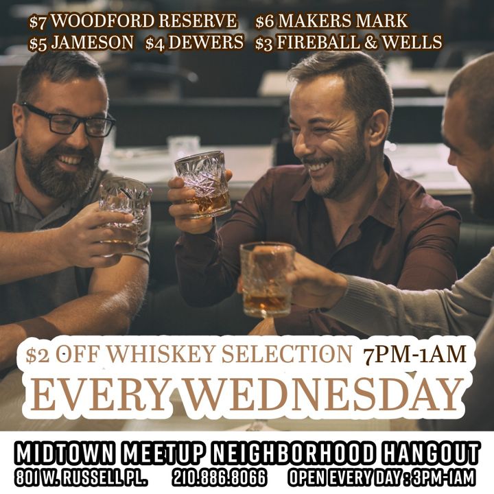 Whiskey lovers unite! Every week our whiskey selection gets a little bit more enjoyable, enjoy $2 off our selection 7pm 1am and even catch $1 wing night until 1
