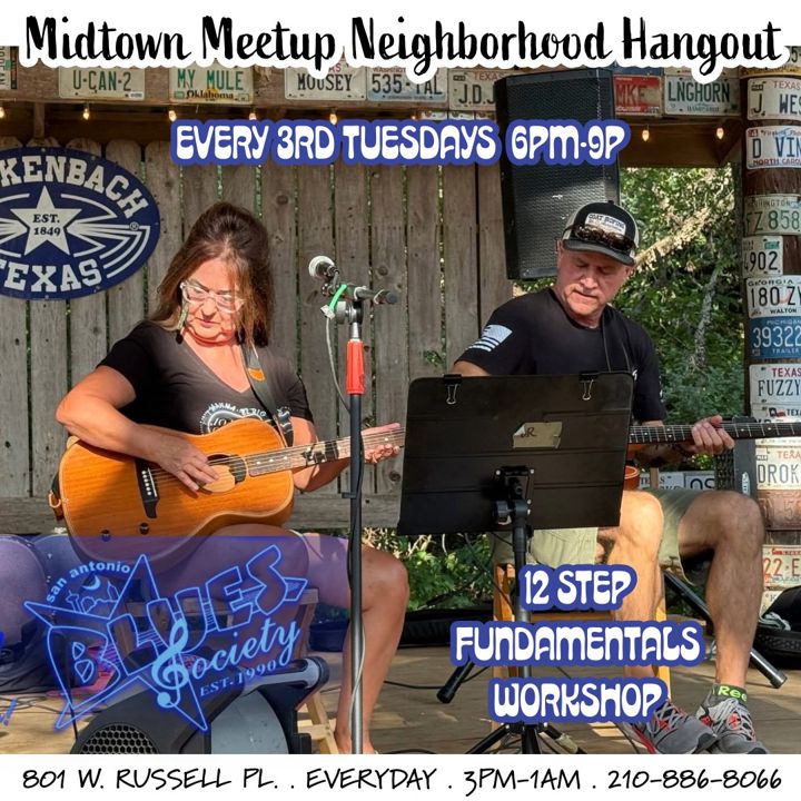 Calling all guitar players! Come down to San Antonio Blues Society 12 step fundamenals workshop they host every third Tuesday. Enjoy $2 @outlawbeer , wells and
