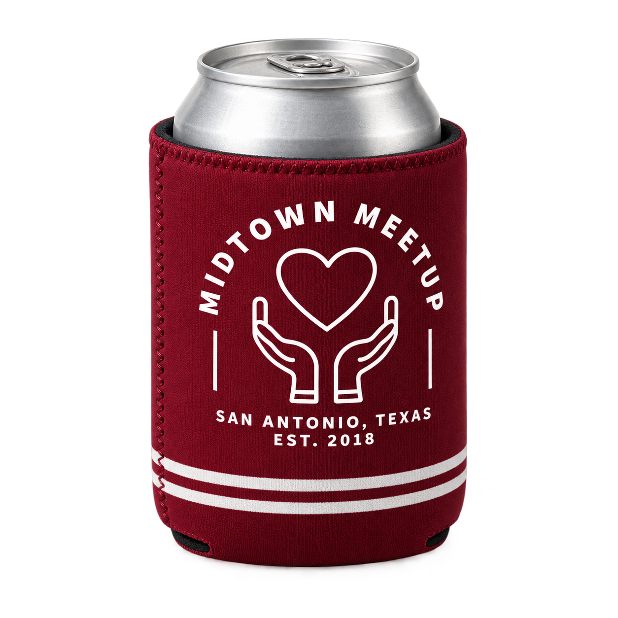 Keep It Neighborly Can Cooler: illustrated product concept