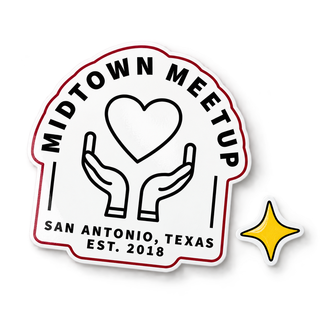 Hands & Heart Sticker Set: illustrated product concept
