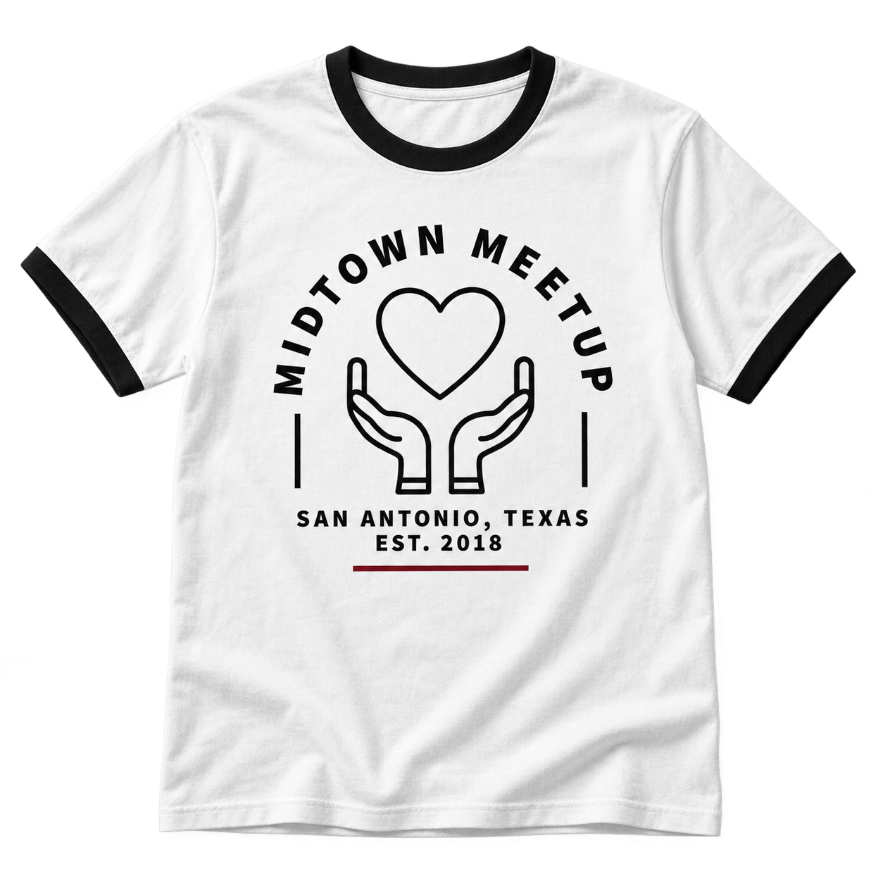 Neighbors & Friends Ringer Tee: illustrated product concept